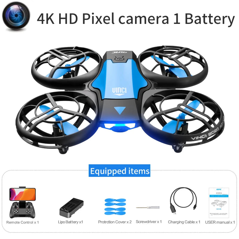 V8 Mini Drone - 4K HD Camera WiFi FPV Height Hold Kids RC Helicopter - ZOOMNSTORE