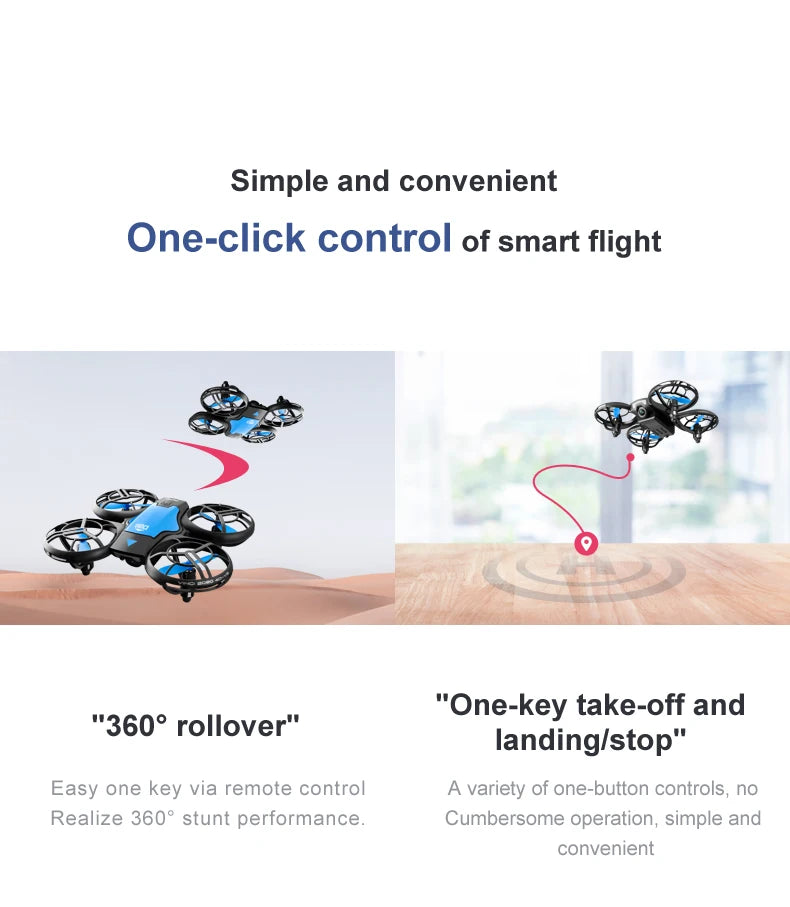 V8 Mini Drone - 4K HD Camera WiFi FPV Height Hold Kids RC Helicopter - ZOOMNSTORE