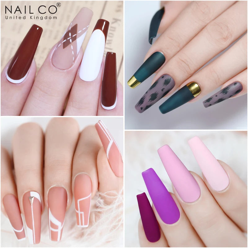 HEMATPO Free Top Base Coat Nail Gel - 15ml Semi-Permanent Soak Off UVLED Varnish - ZOOMNSTORE