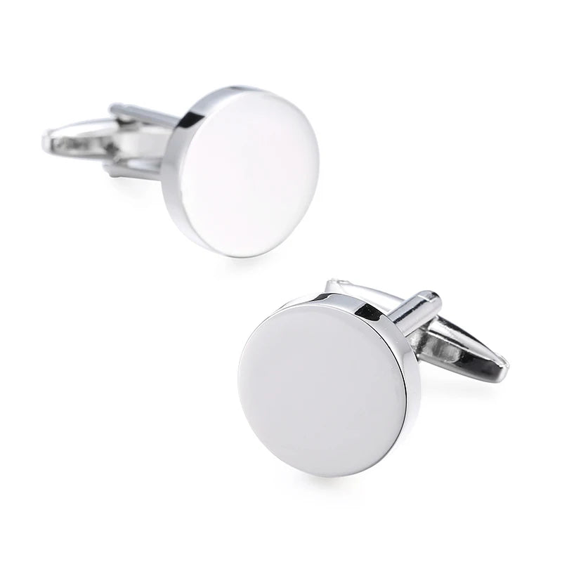 High-Quality Stainless Steel Cufflinks - Laser Engraved Design for Weddings and Business