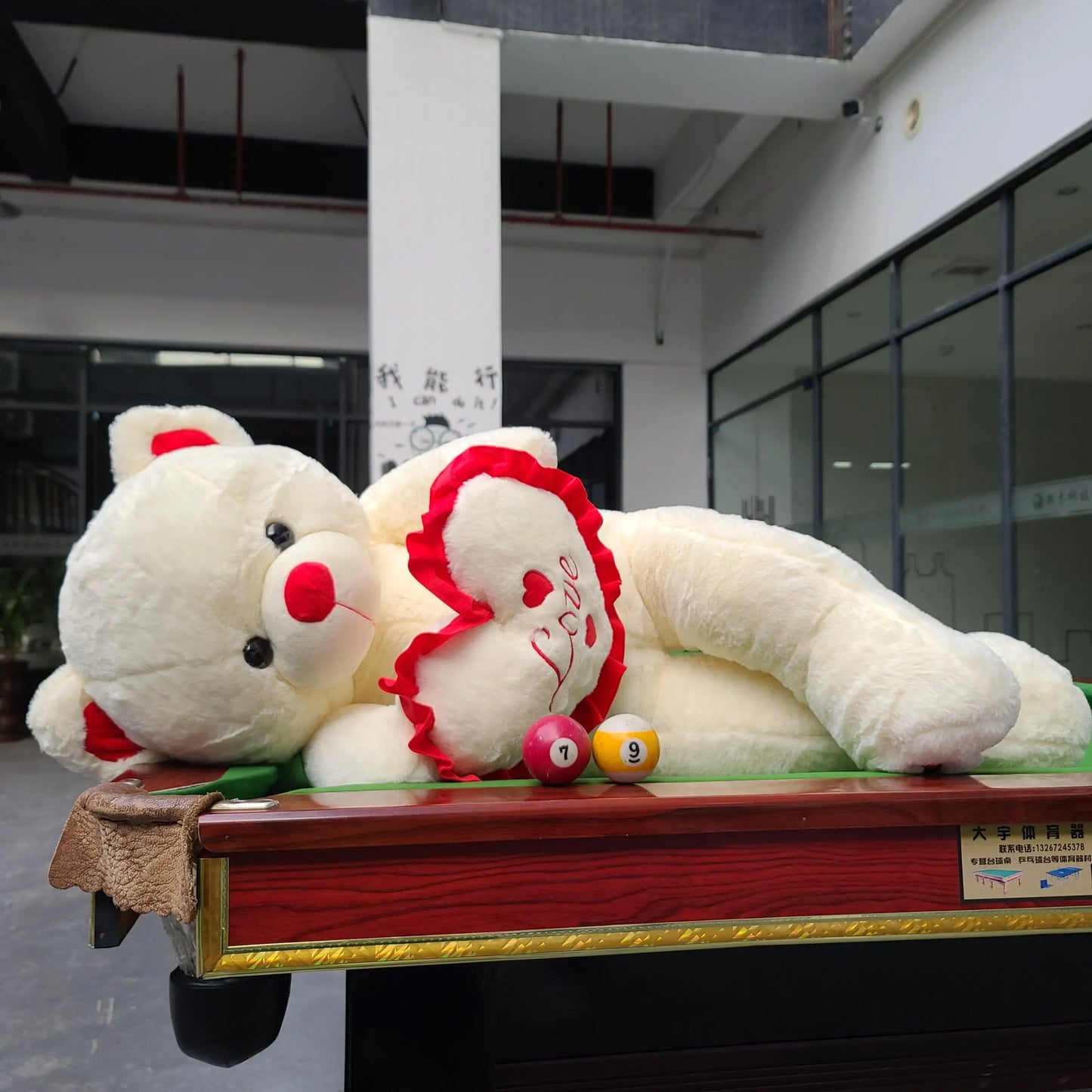 I LOVE YOU Bear Plush Toy - 100cm Huge Stuffed Soft Doll for Kids Girlfriends - ZOOMNSTORE