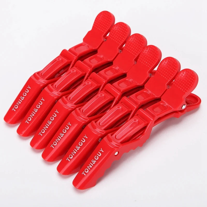 Hair Clip Set - 6pcs Durable Plastic Alligator Hairdressing Clamps for Salon Styling - ZOOMNSTORE