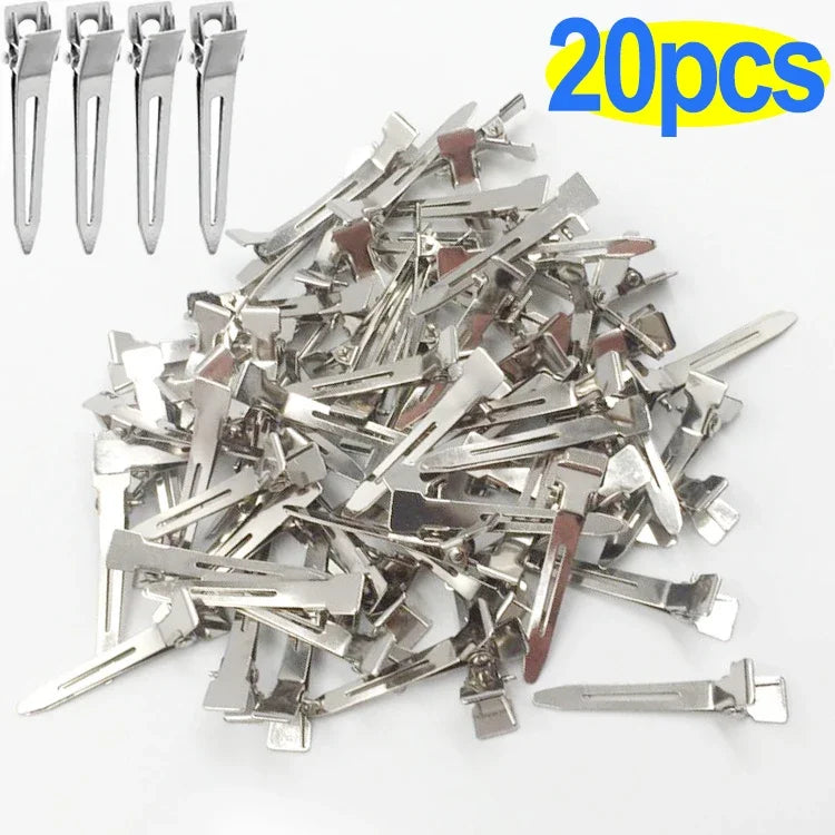 Hair Styling Clips - Ladies Hair Clip Set with Metal Sectioning Barrettes | Fashion Silver Hairdressing Accessories - ZOOMNSTORE