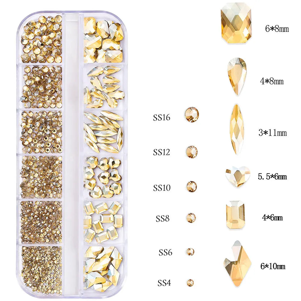 Half Round Pearl Beads - 3D Nail Charms Flatback White Pearls Various Sizes 15-5mm - ZOOMNSTORE