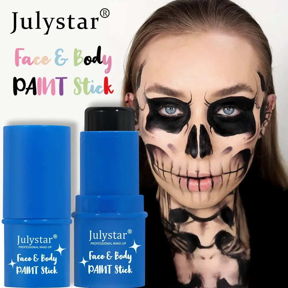 Halloween Face Body Painting Stick Cream Waterproof UV Light Neon Green Purple Pink Black White Paint Party Art Makeup - ZOOMNSTORE