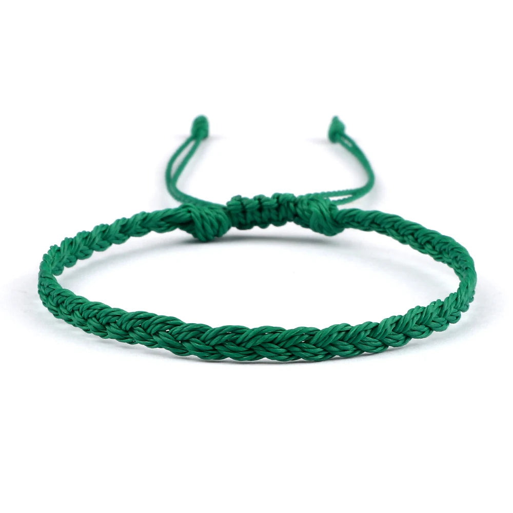 Handmade Braided Bracelets - Adjustable Waxed Thread Charm Jewelry for Men Women - ZOOMNSTORE