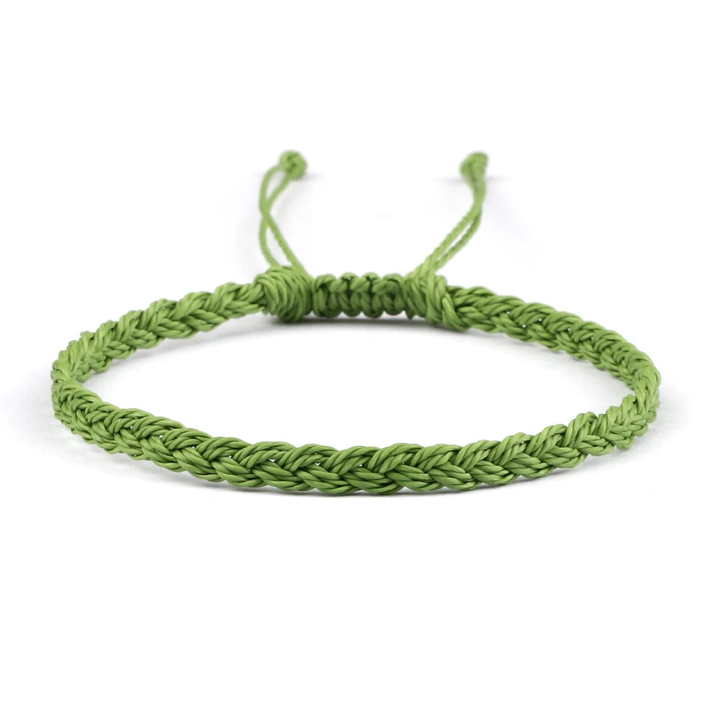 Handmade Braided Bracelets - Adjustable Waxed Thread Charm Jewelry for Men Women - ZOOMNSTORE