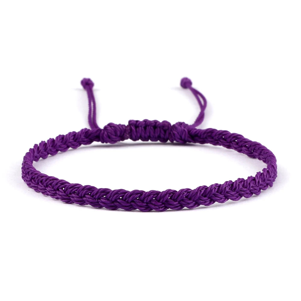 Handmade Braided Bracelets - Adjustable Waxed Thread Charm Jewelry for Men Women - ZOOMNSTORE
