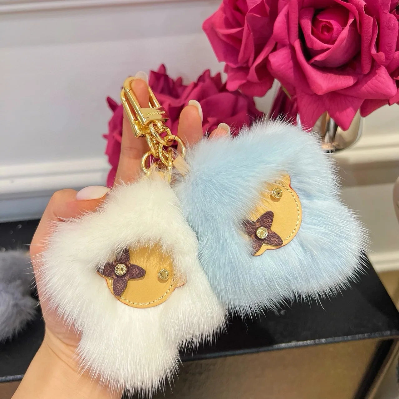 Handmade Cartoon Plush Keychain - Cute 3D Bag Pendant for Couples - ZOOMNSTORE