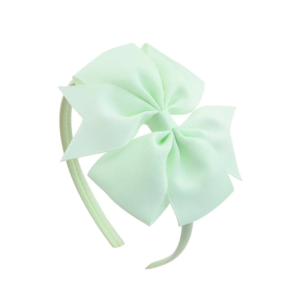 1 Piece Ribbon Handmade Hair Bows Hairbands for Baby Girls 20 Colors Cute Bowknot Solid Headband Headwear Baby Hair Accessories - ZOOMNSTORE