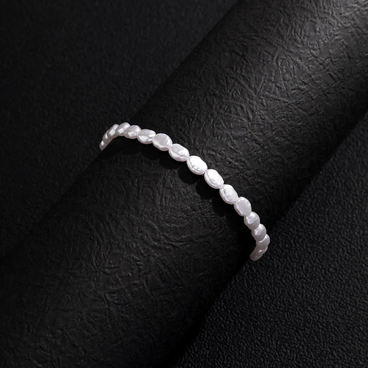 Handmade Oval Pearl Chain Bracelet Necklace Set - Unisex Fashion Jewelry - ZOOMNSTORE