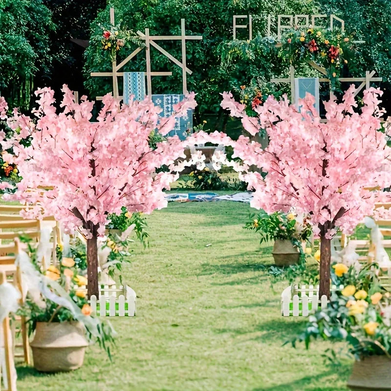 Handmade Pink Cherry Blossom Tree - Artificial IndoorOutdoor Decor for Weddings and Parties - ZOOMNSTORE