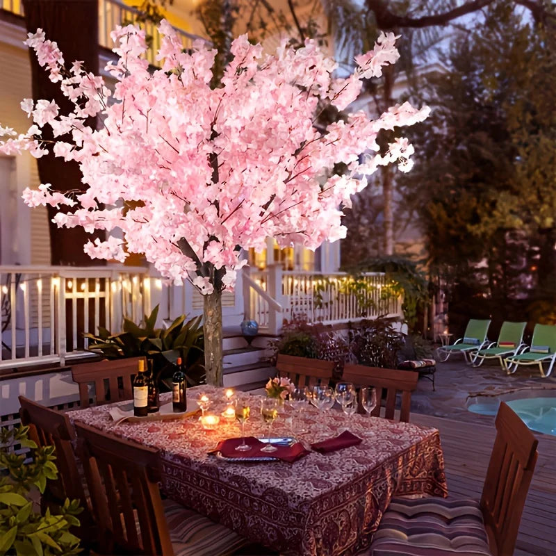 Handmade Pink Cherry Blossom Tree - Artificial IndoorOutdoor Decor for Weddings and Parties - ZOOMNSTORE