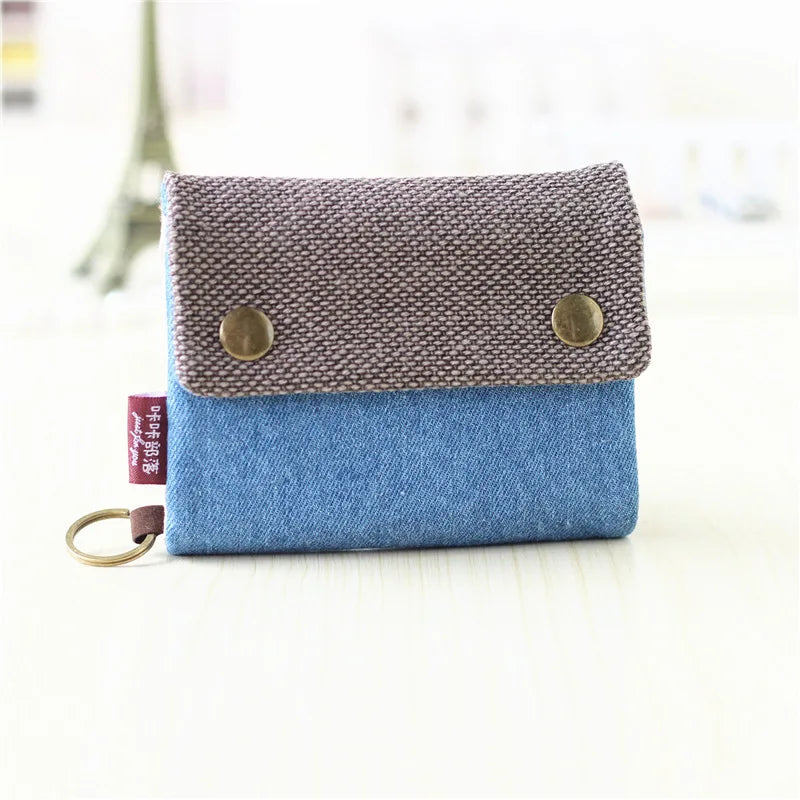Handmade Three-Fold Fabric Wallet - Multi-Function Zipper Purse for Teens and Adults - ZOOMNSTORE