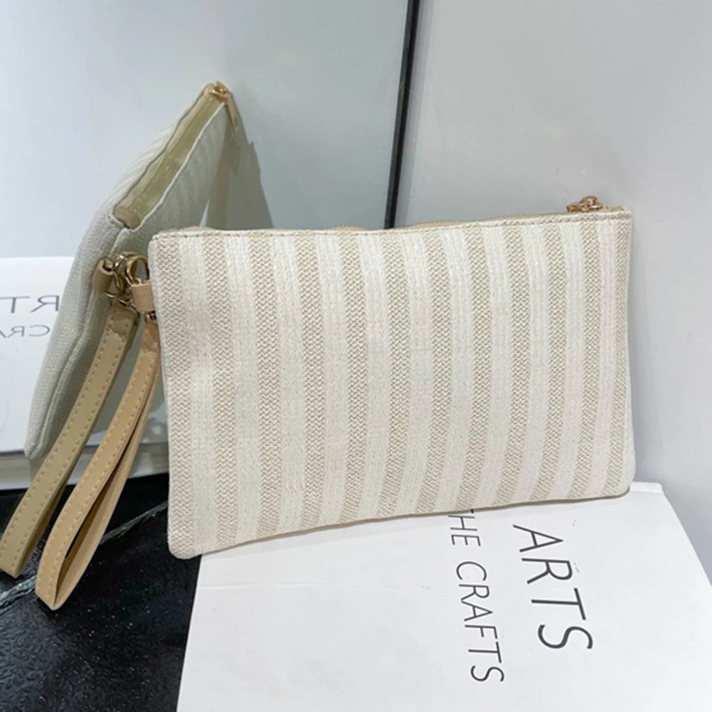 Handmade Vintage Woven Clutch Bag - Colorful Casual Beach Purse for Vacation - ZOOMNSTORE