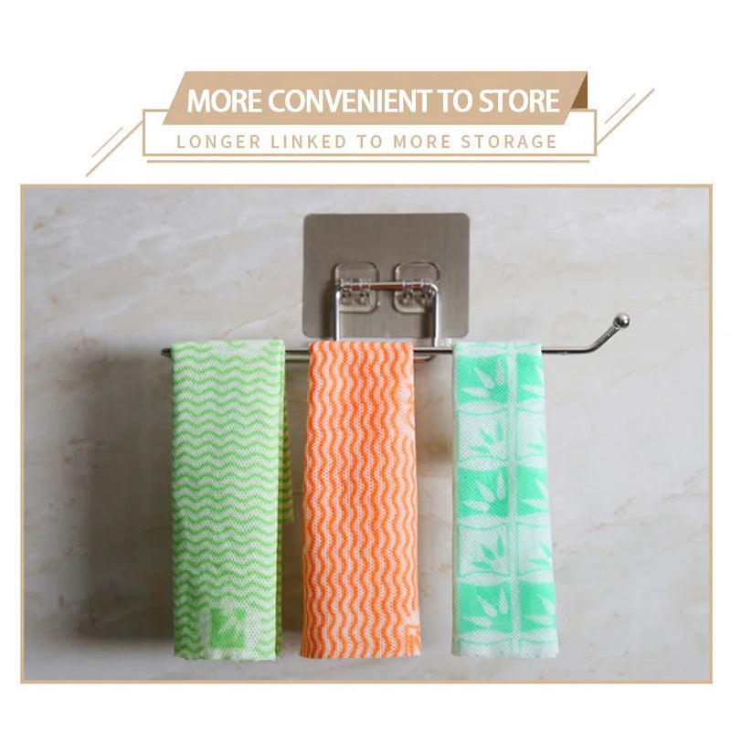 Hanging Toilet Paper Holder Towel Rack - Bathroom Storage Stand - ZOOMNSTORE