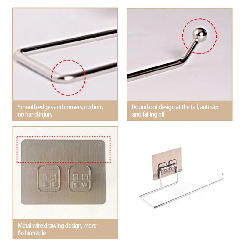 Hanging Toilet Paper Holder Towel Rack - Bathroom Storage Stand - ZOOMNSTORE