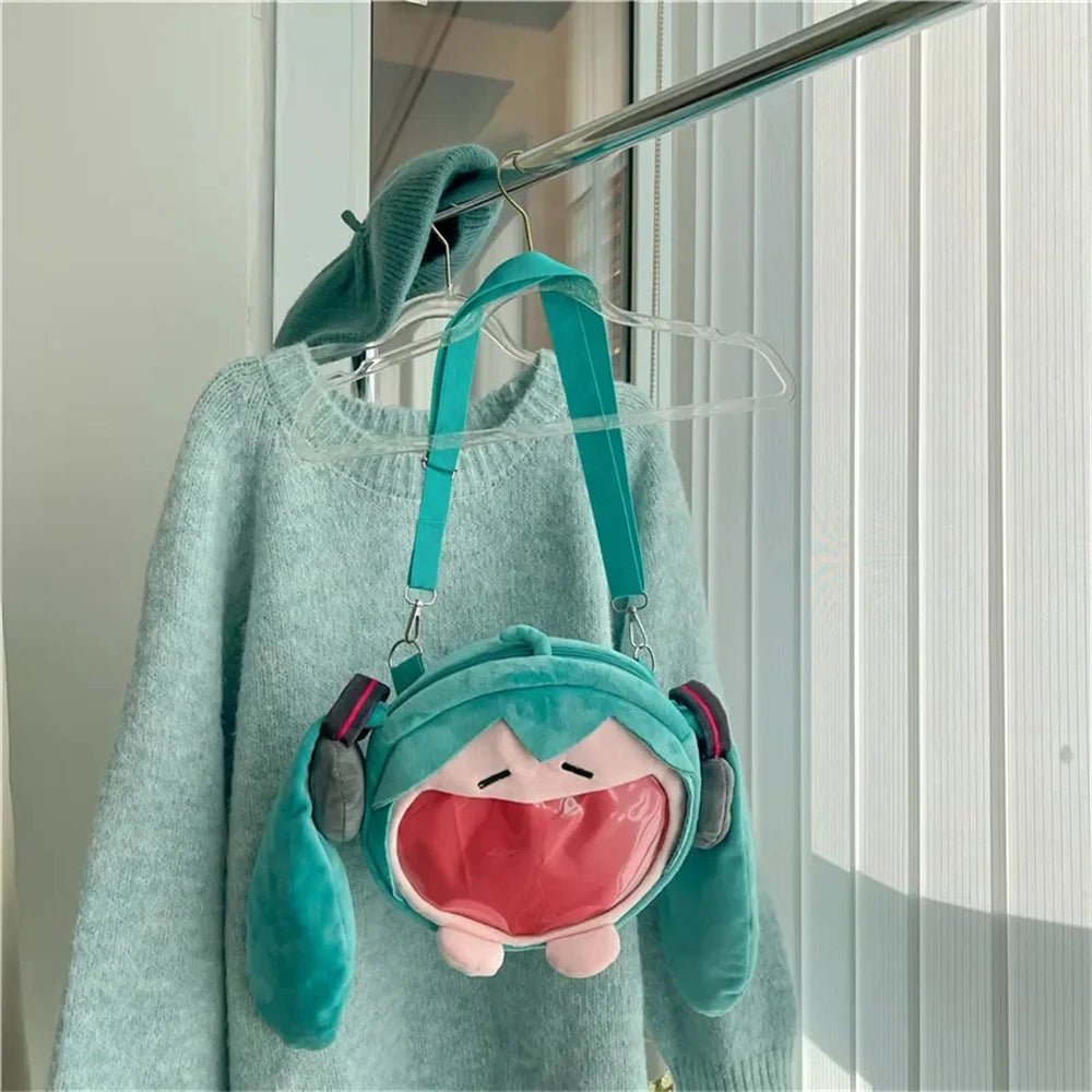 Hatsune Miku Plush Shoulder Bag - Cute Anime Kawaii Backpack for Kids - ZOOMNSTORE
