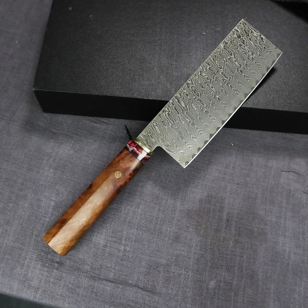 Damascus Steel Chef Knife - Carbon Steel Chopping Slicing Knife - ZOOMNSTORE