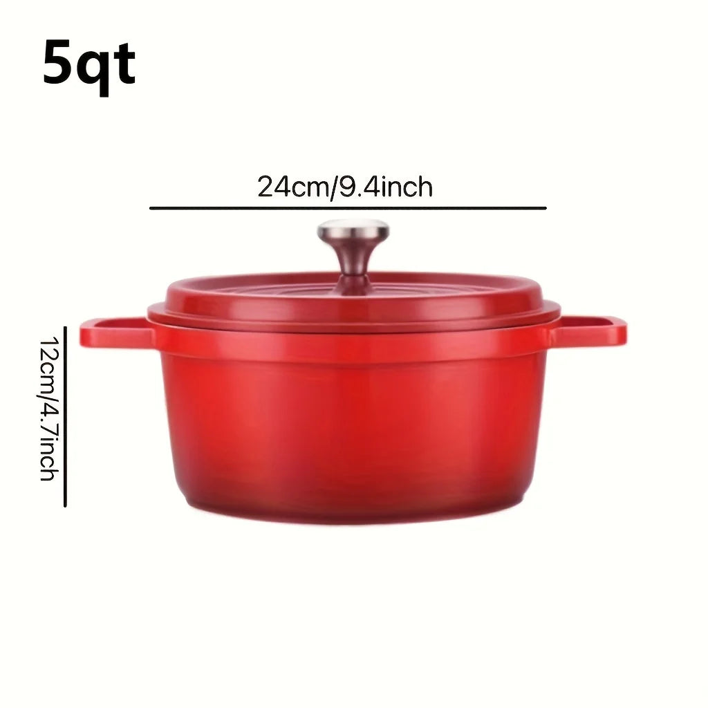 Lightweight Non-Stick Aluminum Soup Pot - Even Heat Distribution for Home Restaurant Use - ZOOMNSTORE