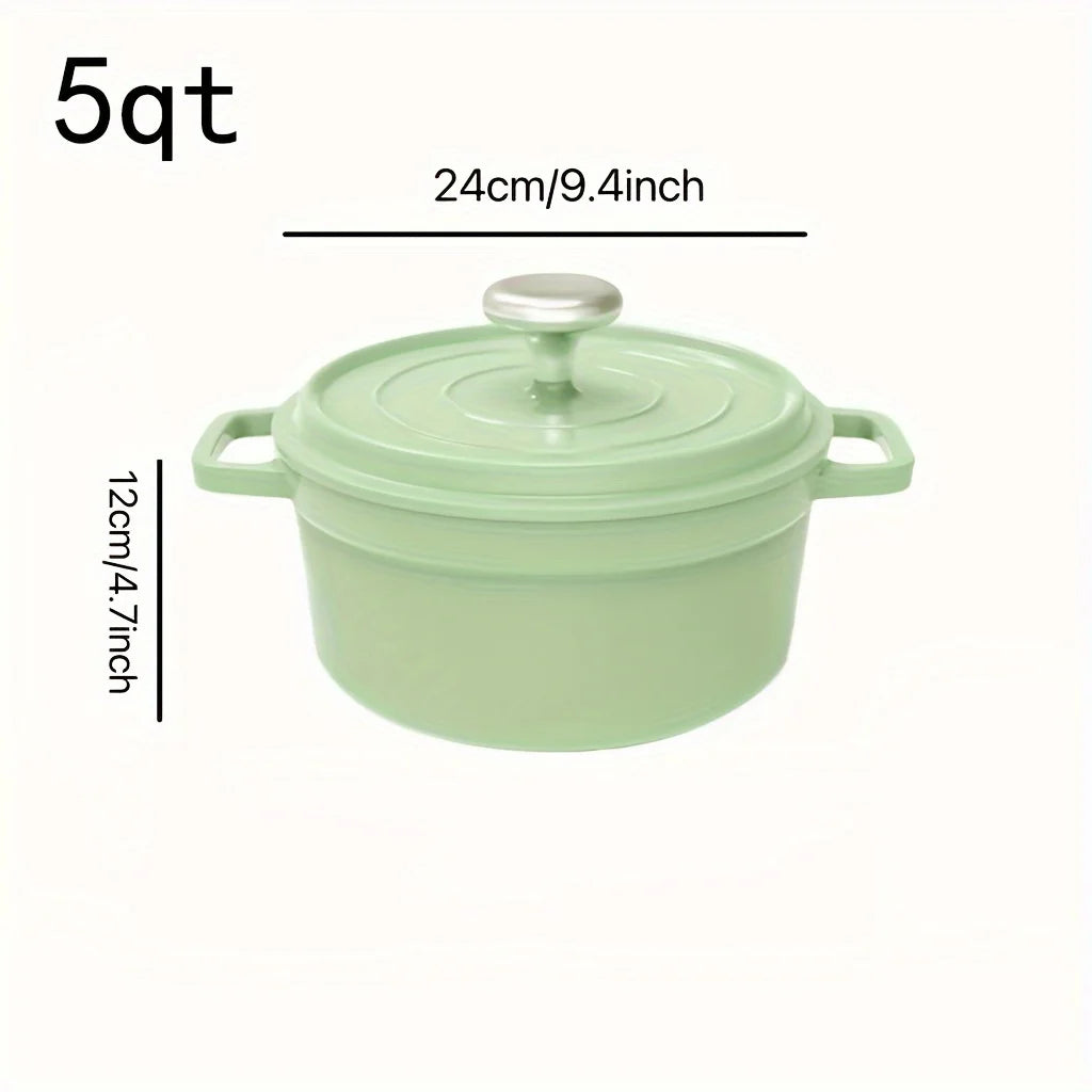 Lightweight Non-Stick Aluminum Soup Pot - Even Heat Distribution for Home Restaurant Use - ZOOMNSTORE