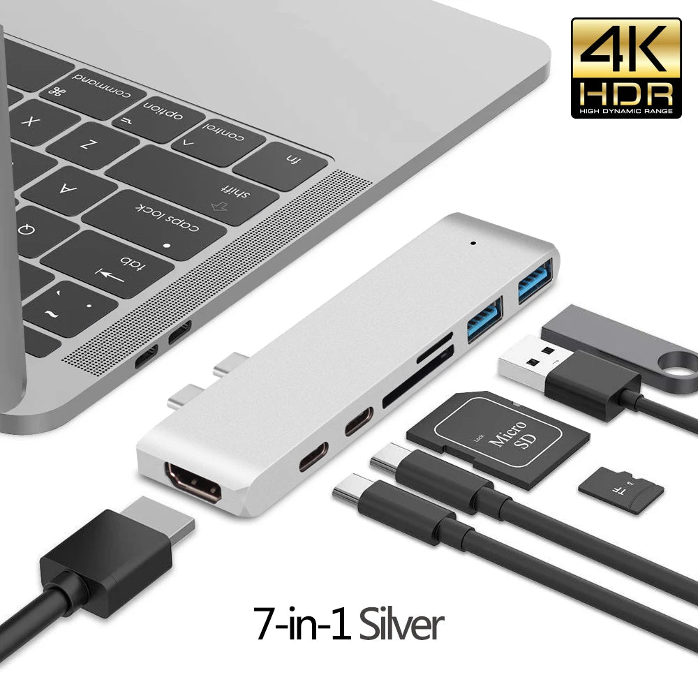 USB C Hub HDMI Adapter – Thunderbolt 3 Multiport Docking Station with 4K Output