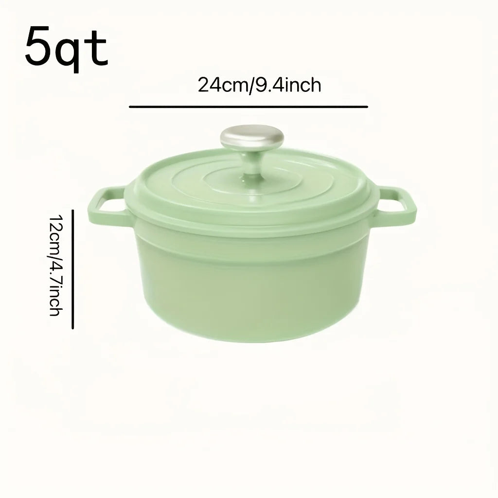 Lightweight Non-Stick Aluminum Soup Pot - Even Heat Distribution for Home Restaurant Use - ZOOMNSTORE