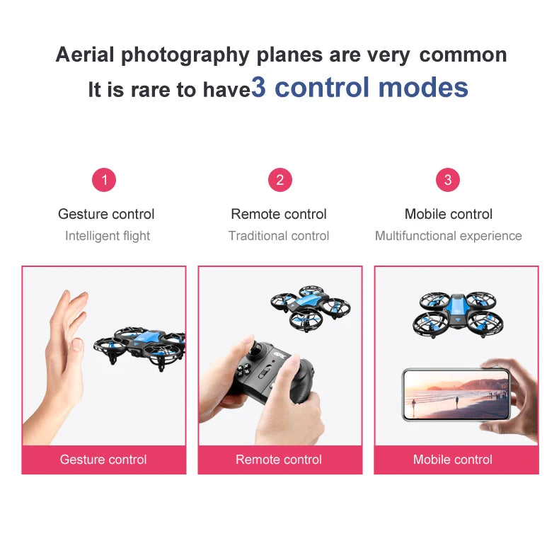 V8 Mini Drone - 4K HD Camera WiFi FPV Height Hold Kids RC Helicopter - ZOOMNSTORE