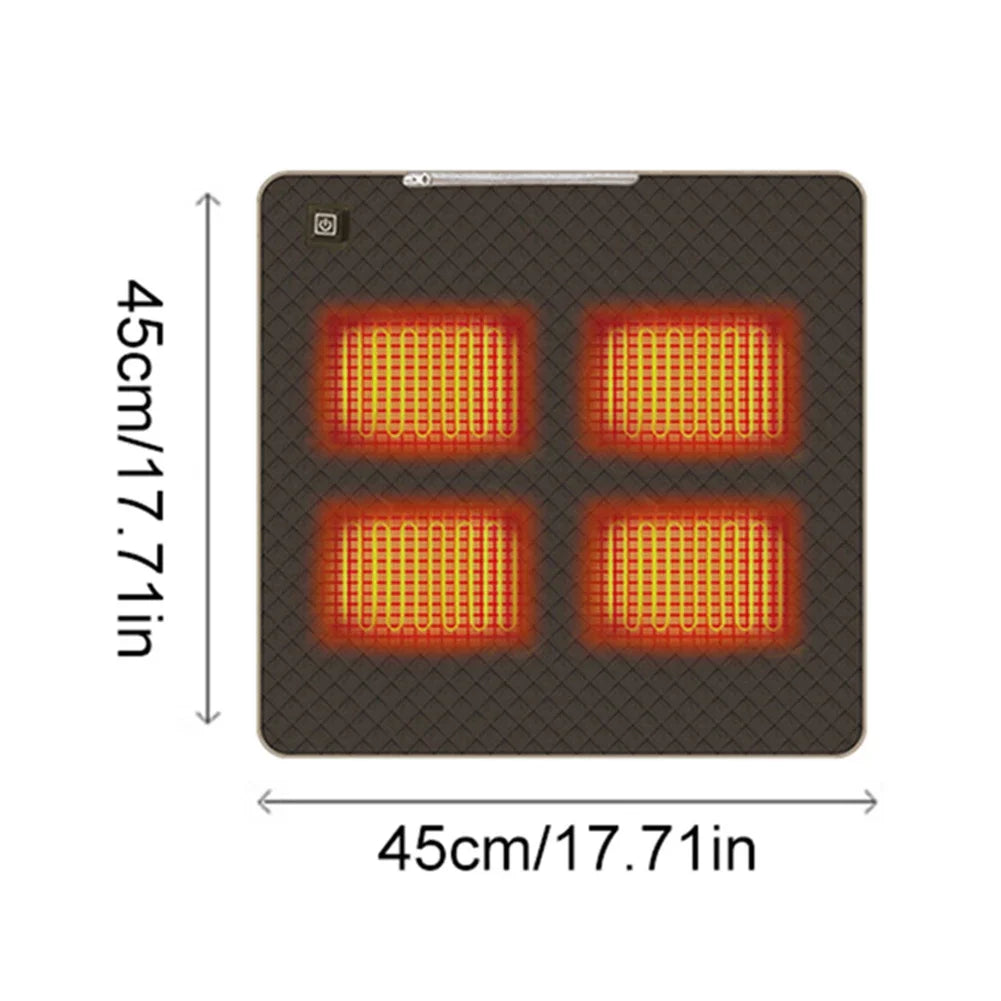 Heated Camping Cushion – USB Electric Seat Warmer With Adjustable Temperature Mat - ZOOMNSTORE