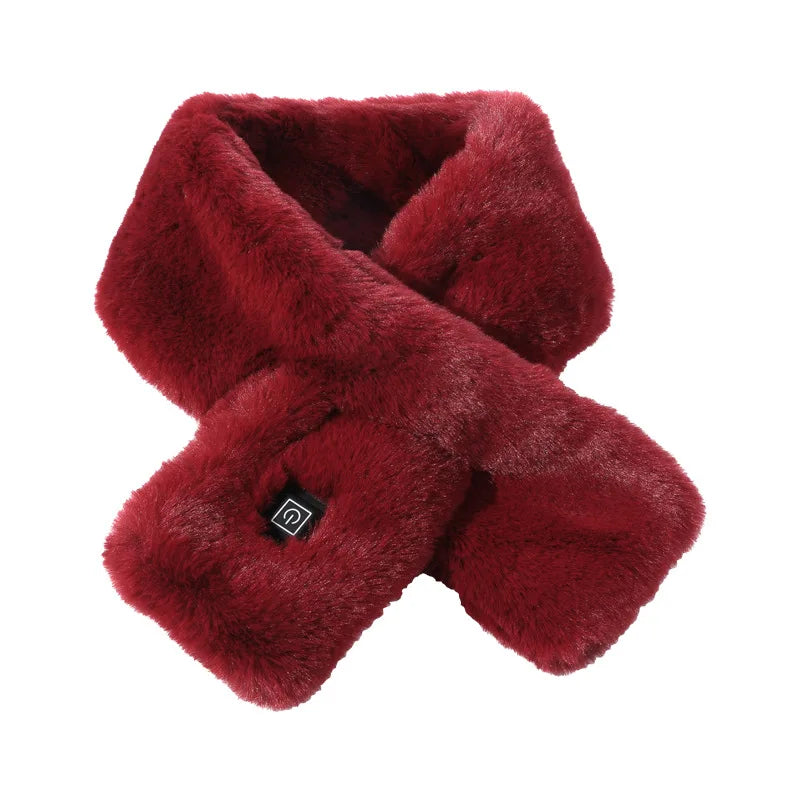 Heated Scarf - USB Soft Plush Electric Neck Warmer with Adjustable Heat for Winter - ZOOMNSTORE