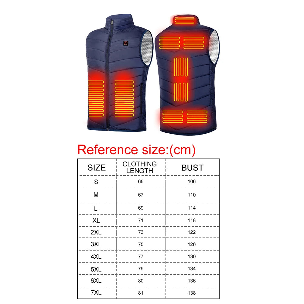 Heated Vest Jacket – Electric Heated Vest With 9 Heating Areas, USB Charging & Waterproof - ZOOMNSTORE