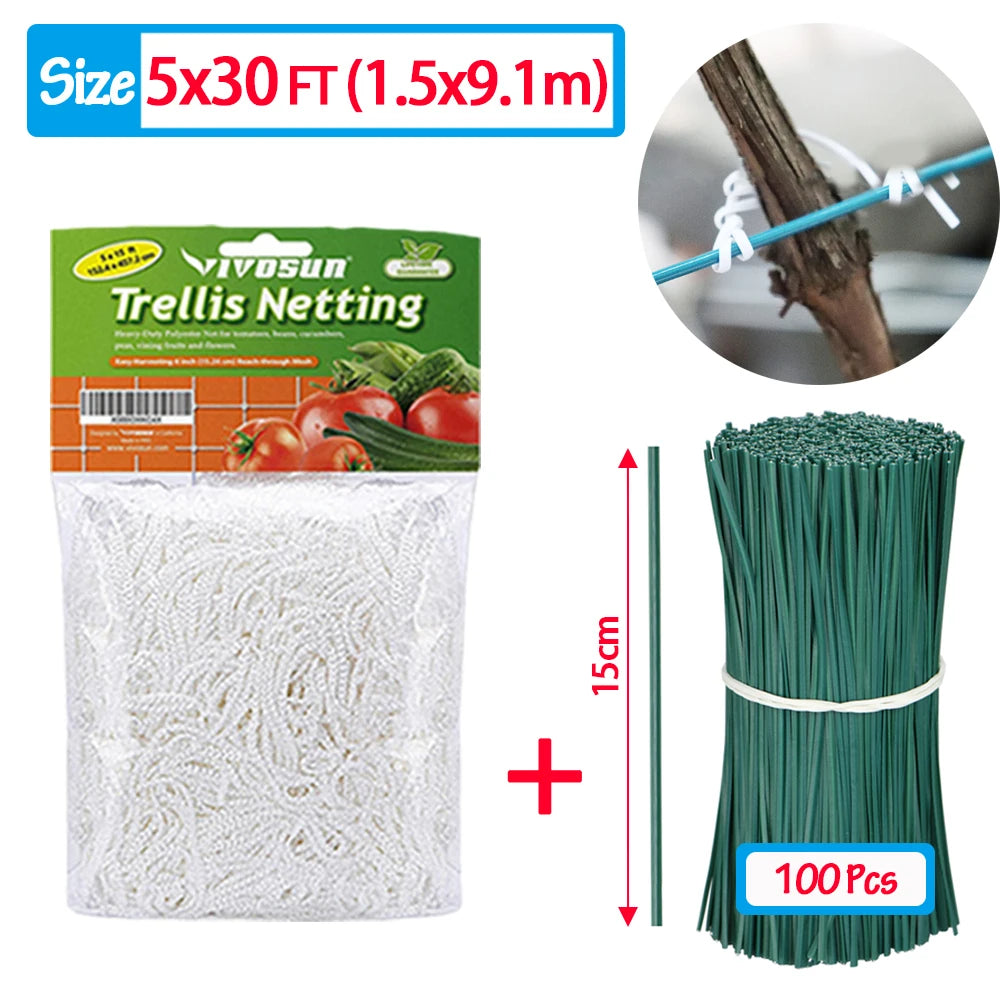 Heavy-Duty Garden Climbing Net - Trellis Netting for Plants and Vines - ZOOMNSTORE