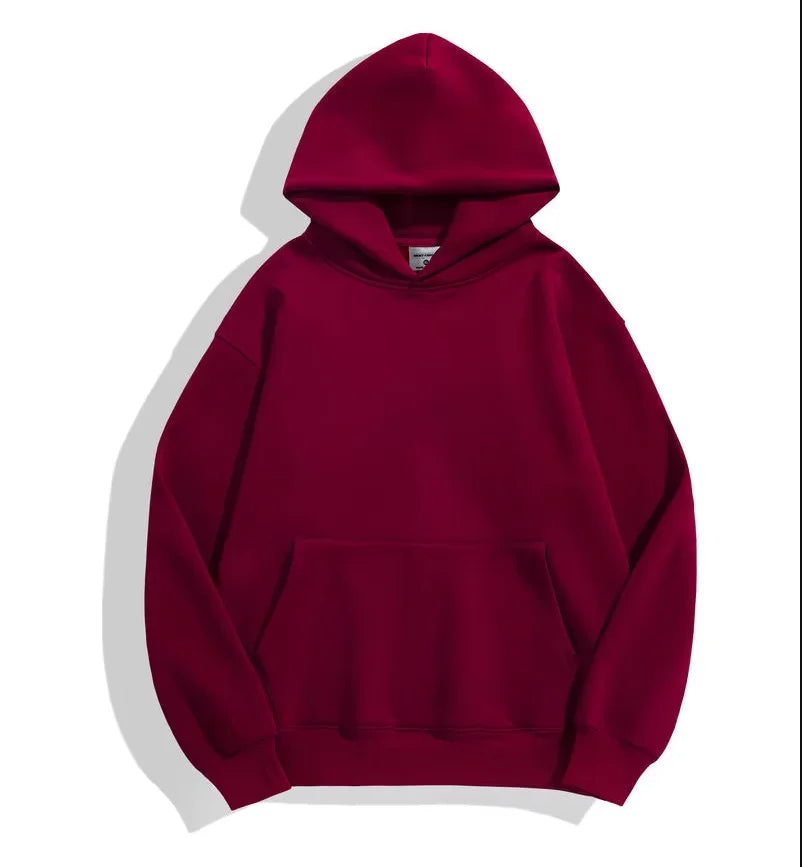 Heavy Weight Men's Hoodies - Thick Cotton Sweatshirt | Casual Autumn Pullover - ZOOMNSTORE