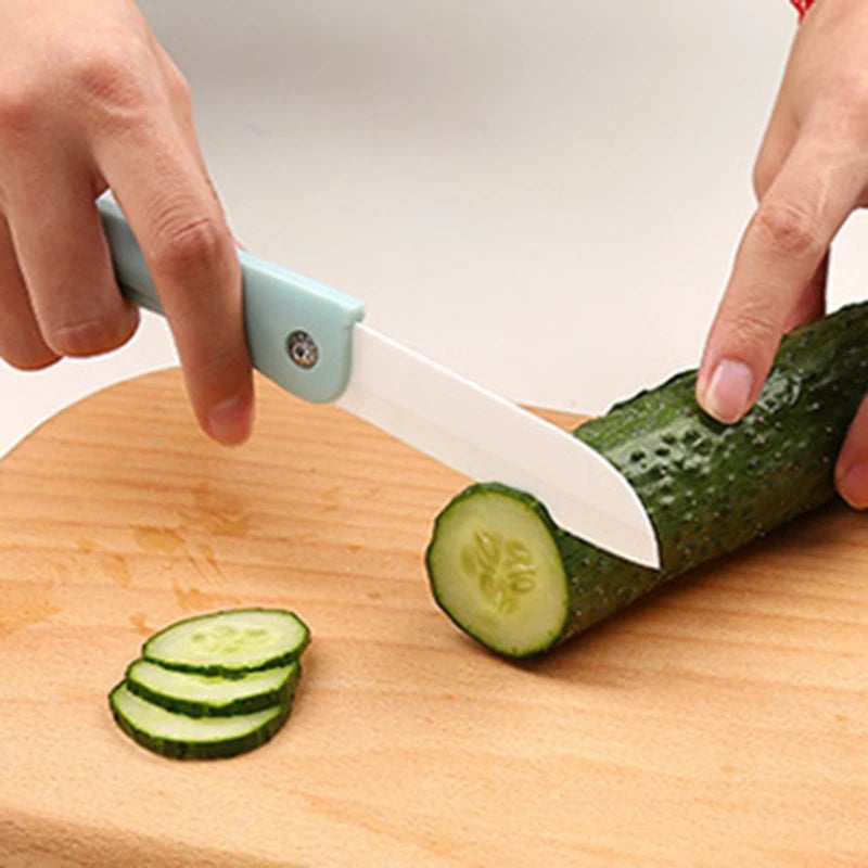 Mini Ceramic Folding Fruit Knife - Portable Kitchen Paring Knife