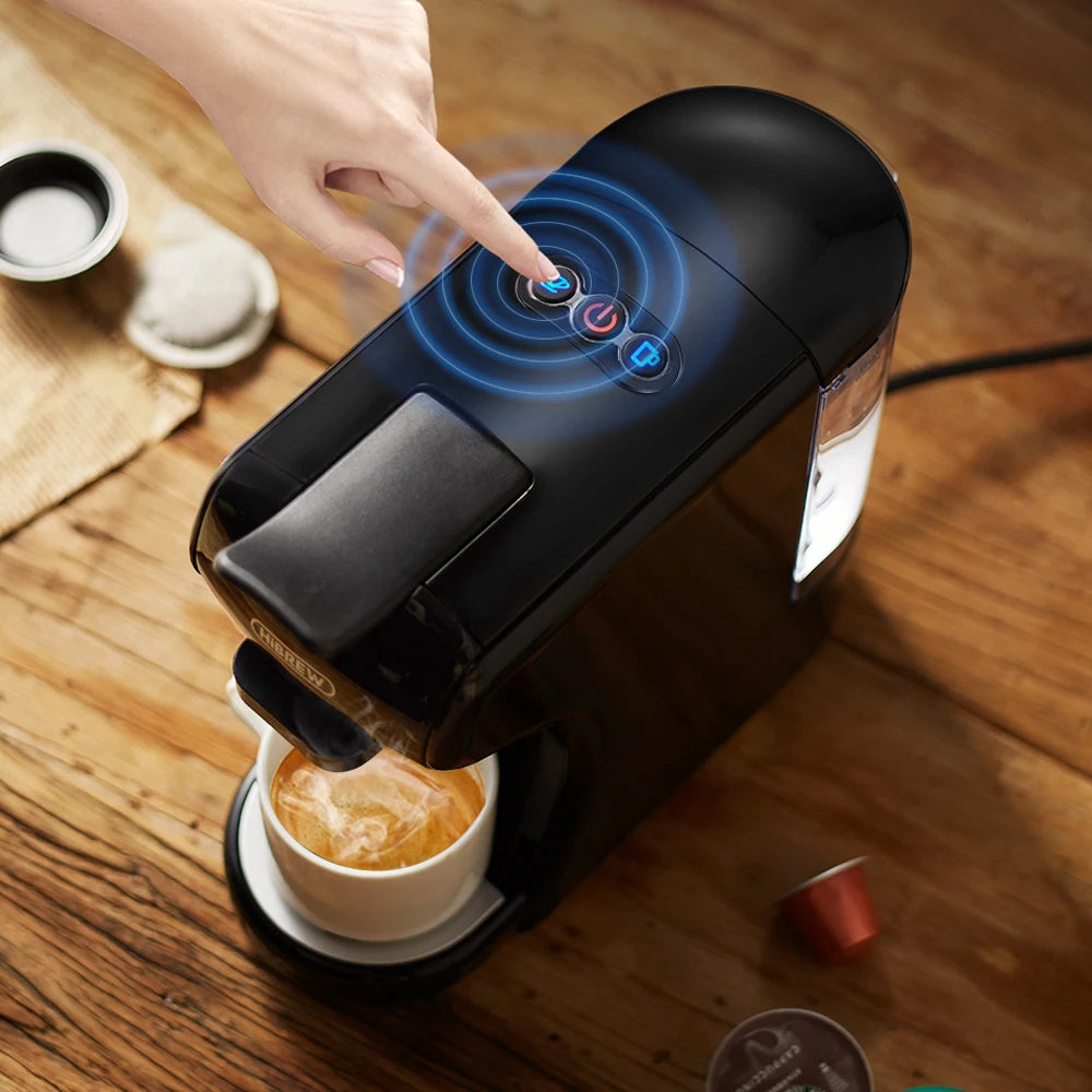HiBREW 4-in-1 Coffee Machine - 19 Bar Espresso Pod Maker for Hot Cold Drinks - ZOOMNSTORE
