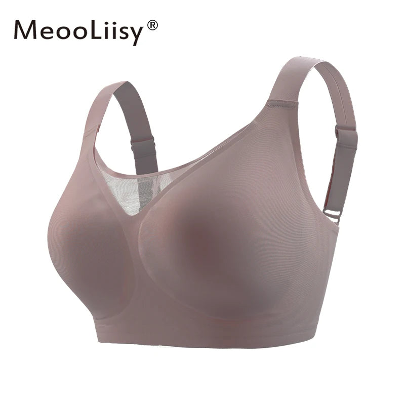 MeooLiisy C to F Cup Plus Size Tube Top Underwear Minimizer Seamless Active Bras Wireless Surper Comfortable Lingerie XXXXL