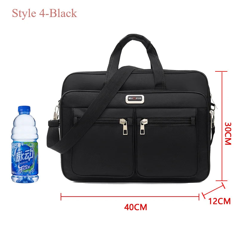 High-Capacity Business Briefcase - Travel Laptop Organizer Document Storage Bag - ZOOMNSTORE