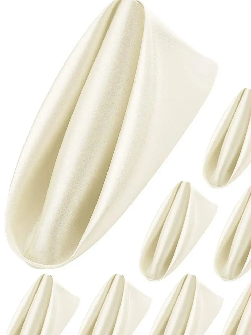High-Density Satin Polyester Napkins - Square Silk-like Dinner Placemats for Restaurants - ZOOMNSTORE