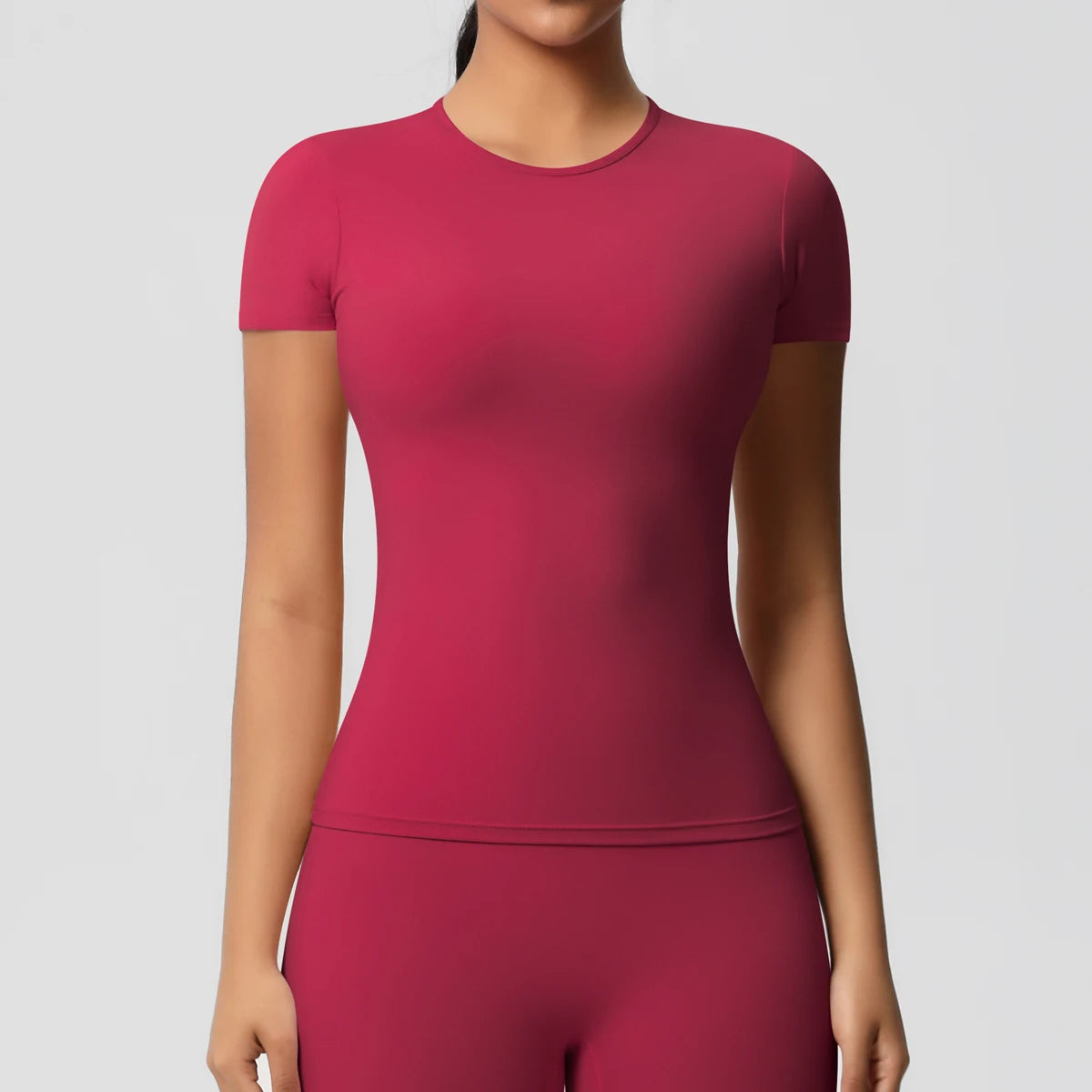 High Elastic Dry Fit Sports Top - Womens Breathable Gym T-Shirt - ZOOMNSTORE