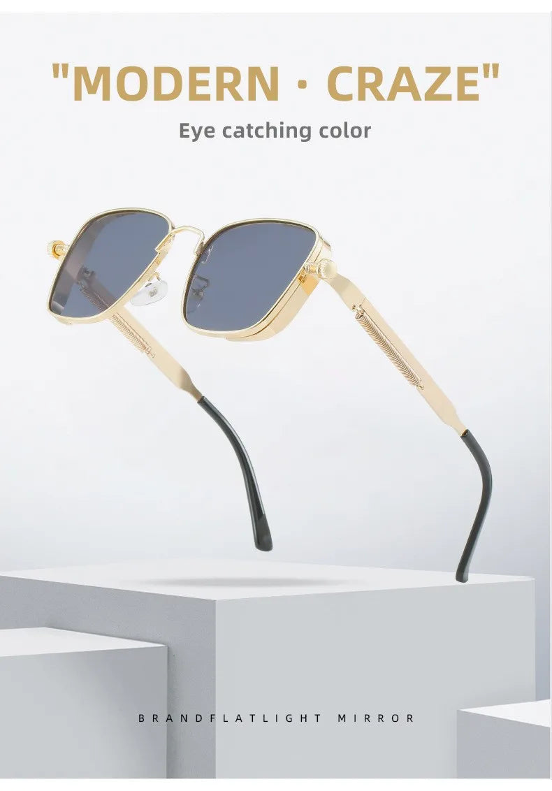 High-End Polarized Sunglasses for Men - UV Protection Metal Punk Fashion - ZOOMNSTORE