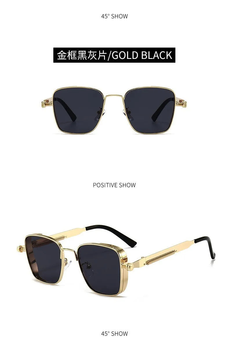High-End Polarized Sunglasses for Men - UV Protection Metal Punk Fashion - ZOOMNSTORE