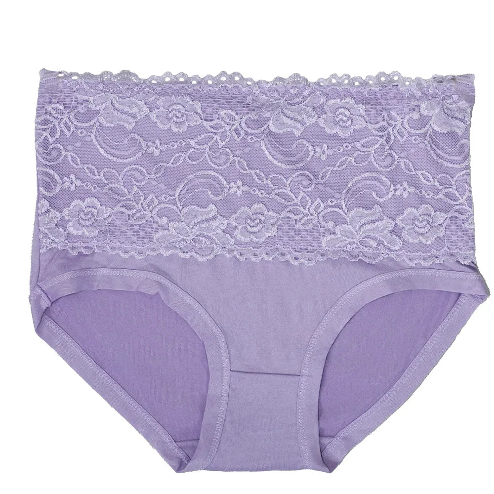 High Waist Cotton Panties - Women's Breathable Cotton Briefs With Slimming Fit - ZOOMNSTORE