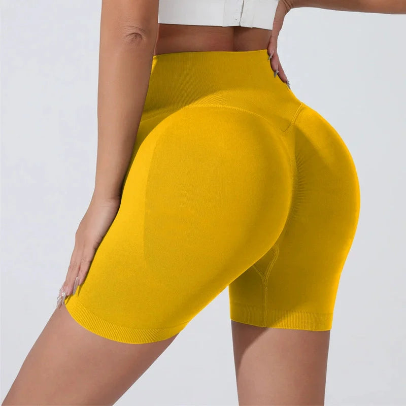 High Waist Peach Hip Lifting Sports Shorts - Quick-Drying Slimming Running Trousers - ZOOMNSTORE