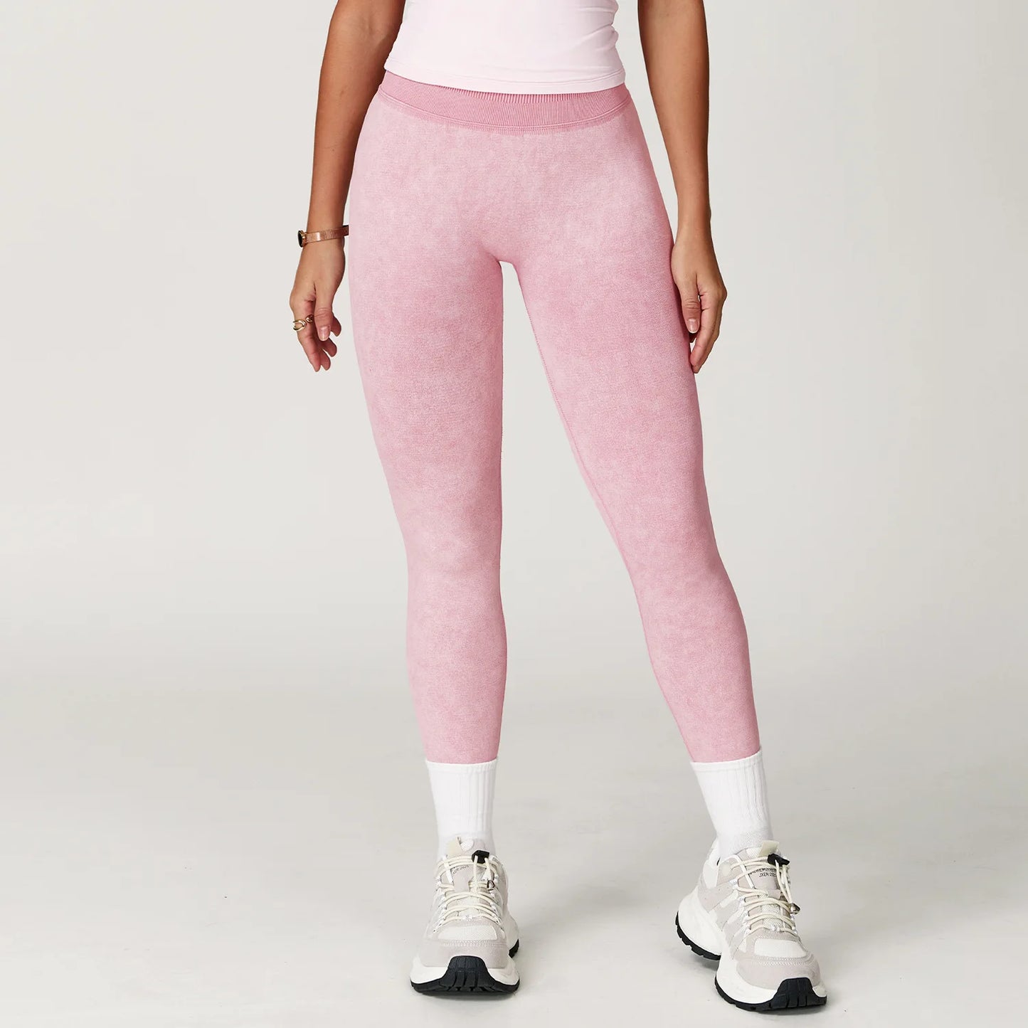 High Waist Ribbed Yoga Pants - Seamless Scrunch Bum Leggings for Women Fitness - ZOOMNSTORE