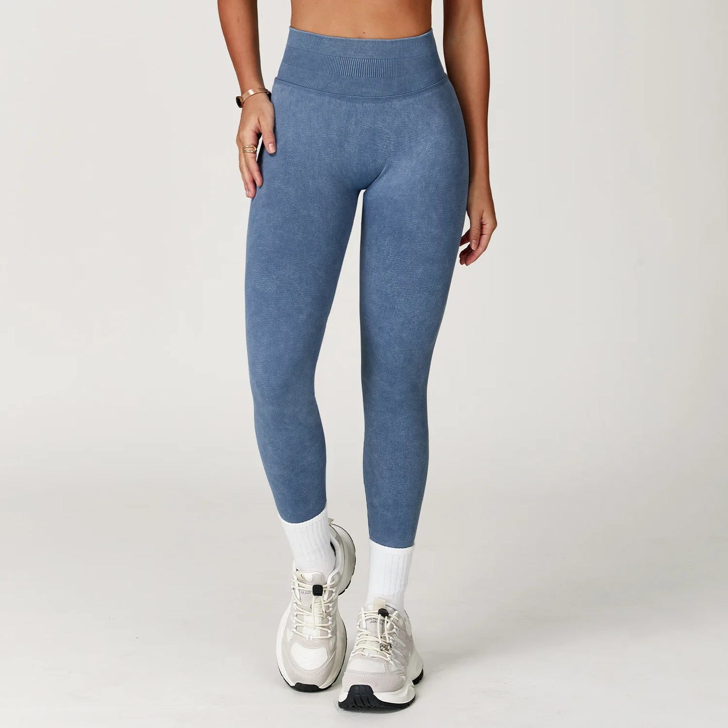 High Waist Ribbed Yoga Pants - Seamless Scrunch Bum Leggings for Women Fitness - ZOOMNSTORE