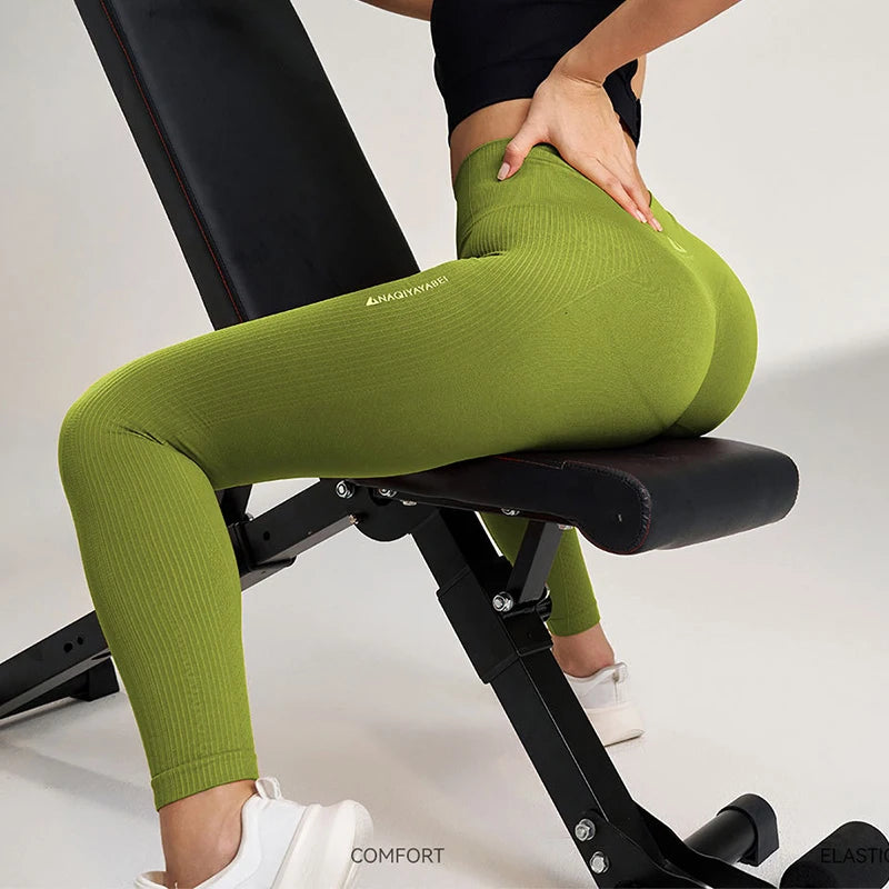 High Waist Seamless Yoga Pants - Womens Fitness Leggings Push-Up Gym Tights - ZOOMNSTORE