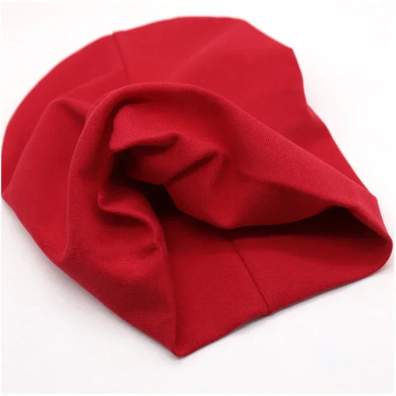 6M-3Y Baby Street Dance Hip Hop Hat Cotton Spring Autumn Toddler Cap Scarf for Boys Girls Winter Warm Solid Color Children - ZOOMNSTORE