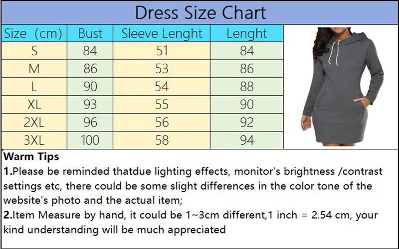 Hooded Sweatshirt Dress with Pockets - Womens Knee-Length Long Sleeve Casual Sports Dress - ZOOMNSTORE