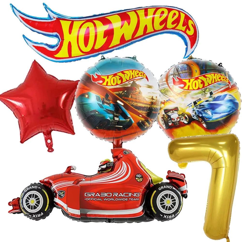 Hot Wheels Birthday Party Set - Racing Car Tableware Decor Supplies - ZOOMNSTORE