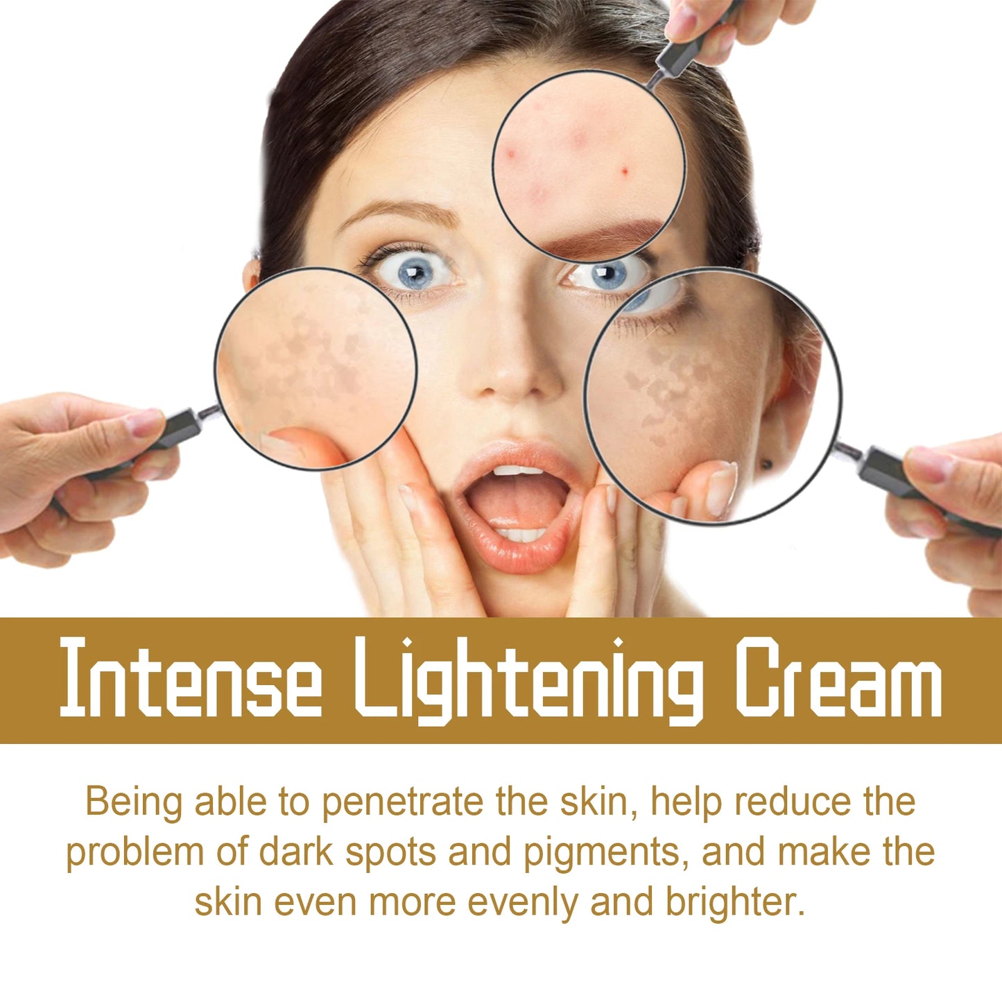Hoygi Intense Lightening Cream - Hydrating Firming Radiance for Face Body Sensitive Areas - ZOOMNSTORE